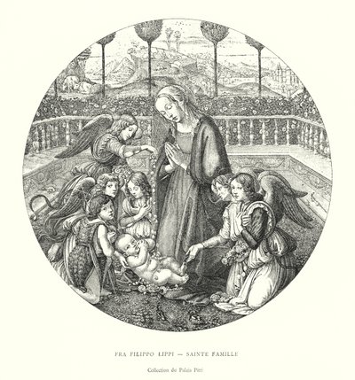 Fra Filippo Lippi, Holy Family, Pitti Palace Collection (engraving) by Italian School