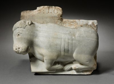 Fragment of a Capital with the Ox of Saint Luke by Italian School