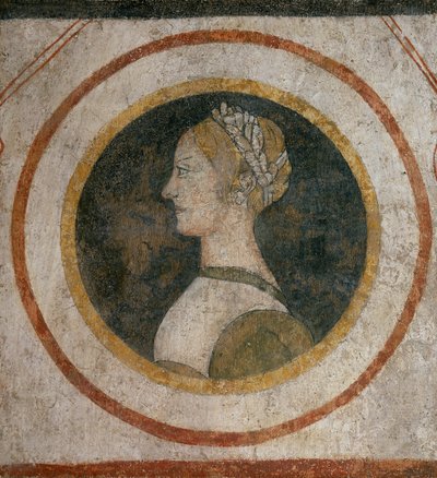 Fresco of a woman of the Vismara family, formerly in the Casa Vismara in Legnano by Italian School