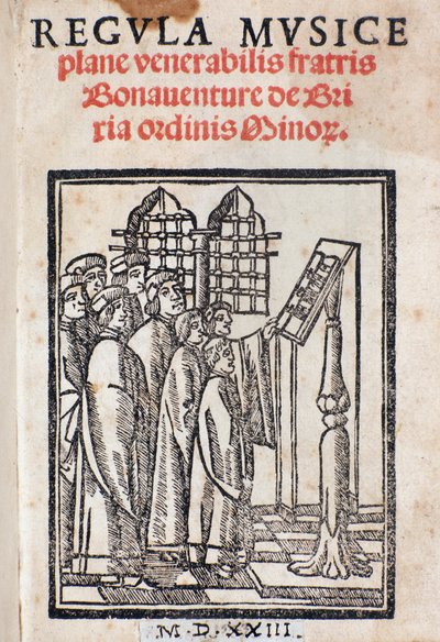 Frontispiece from Regula musica by Italian School