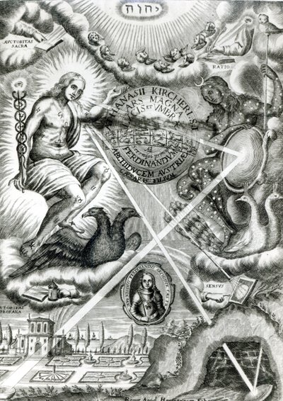 Frontispiece of Ars Magna Lucis et Umbrae, by Athanasius Kircher, Rome, 1646 by Italian School