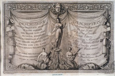 Frontispiece of the Gabinetto armonico by Filippo Bonanni by Italian School