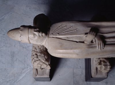 Funerary monument of first doge of Genoa Simone Boccanegra (detail) by Italian School