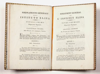 General Regulations of the Instituto Elisa at Lucca, given at Lucca, July 14, 1811 by Italian School