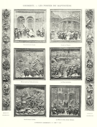Ghiberti, The Doors of the Baptistery, Lorenzo Ghiberti by Italian School