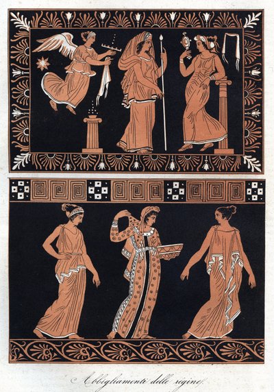 Greek Queens Dresses by Italian School