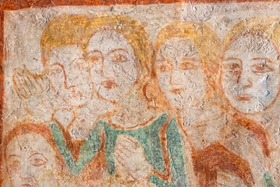 Group of Faithful (fresco) by Italian School