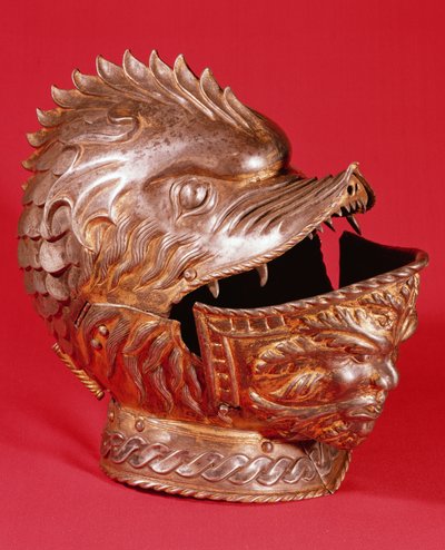 Helmet with the face of a monster by Italian School