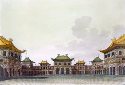 Home of a rich individual in Peking, c.1820s-30s by Italian School