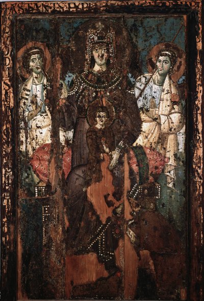 Icon of the Virgin of Clemence or Madonna Theotokos, 8th century, Church of Saint Mary in Trastevere by Italian School