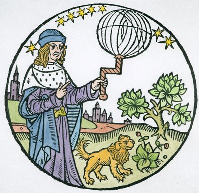 Ideal Portrait of Aristotle (384-322 BC), Copy of an Illustration from Aristoteles cum Leonardi Aretini Commentariis, Venice 1516, Used in a History of Magic, Published Late 19th Century by Italian School