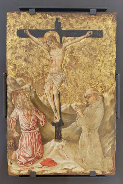 The Crucifix between Saint Jerome and Saint Bernard of Siena by Italian School