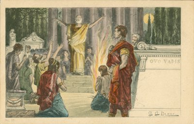 Illustration for the Novel Quo Vadis by Henryk Sienkiewicz by Italian School