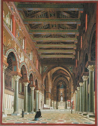 Interior of the Duomo di Monreale, Sicily by Italian School