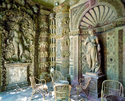 Interior of the grotto, of the Villa la Pietra by Italian School