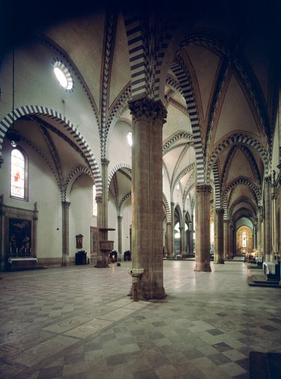 Interior view of the Basilica of Santa Maria Novella by Italian School