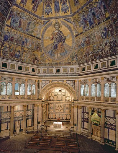 Interior View of the Florence Baptistery by Italian School