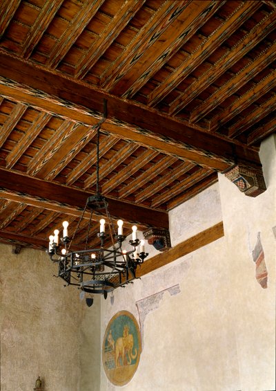 Interior view of the city hall (Palazzo degli Anziani) by Italian School