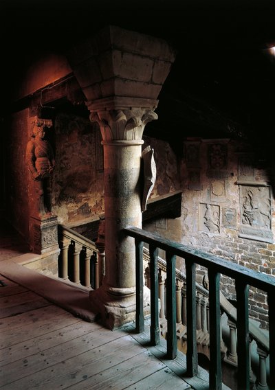 Internal View of the Castle of Counts Guidi or Palazzo Pretorio by Italian School