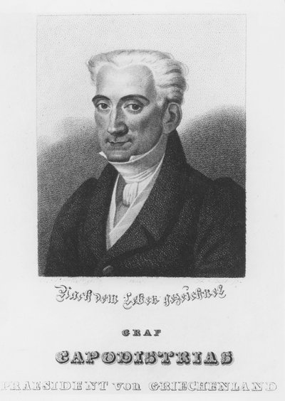 Ioannis Kapodistrias (engraving) by Italian School