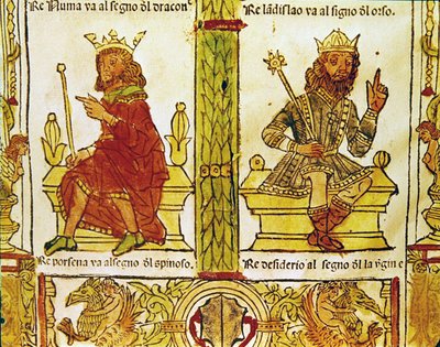 King Porsenna and King Desiderius, from The Book of Fate by Lorenzo Spirito Gualtieri by Italian School