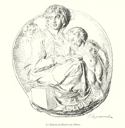 The Marble Madonna of the Uffizi (engraving) by Italian School