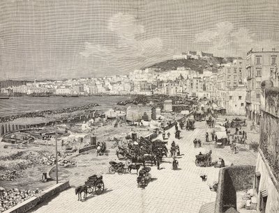 La Marinella, Naples, Italy, engraving by Sabattini from L