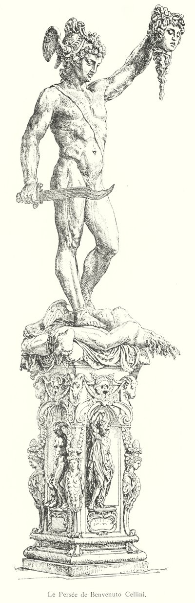The Perseus by Benvenuto Cellini (engraving) by Italian School