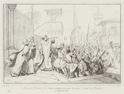 Leonardo Dandolo Courageously Attempts to Quell the Rebels of Candia by Italian School