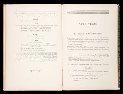 Libretto of Tosca by Giacomo Puccini, Edition Ricordi, Italy by Italian School