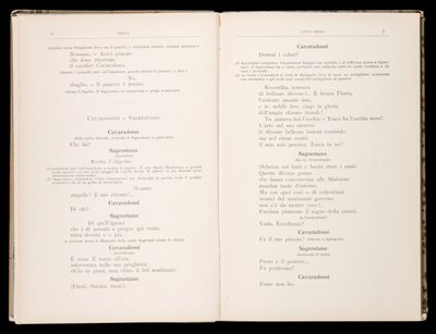 Libretto of Tosca by Giacomo Puccini, Edition Ricordi, Italy by Italian School