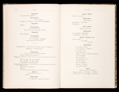 Libretto della Tosca by Giacomo Puccini, Edition Ricordi, Italy by Italian School
