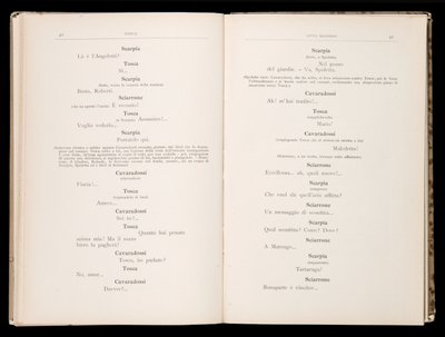 Libretto della Tosca by Giacomo Puccini, Edition Ricordi, Italy by Italian School