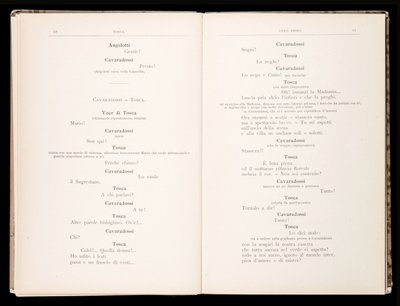 Libretto della Tosca by Giacomo Puccini, Edition Ricordi, Italy by Italian School