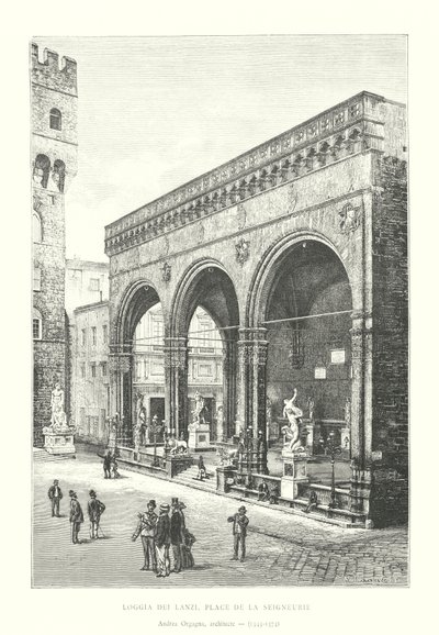 Loggia dei Lanzi, Piazza della Signoria, Andrea Orcagna, architect by Italian School