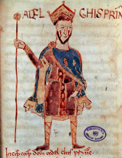 Lombard Prince Adalgis (died 788). Miniature from 