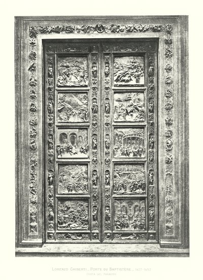 Lorenzo Ghiberti, Door of the Baptistery by Italian School