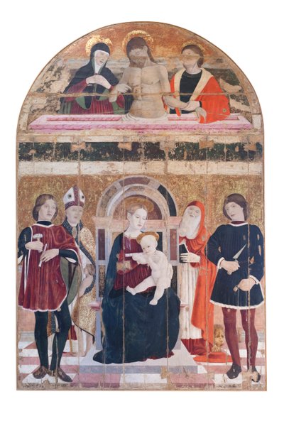Madonna and Child Enthroned with Saints Claudius, Castorius, Martin and Jerome by Italian School