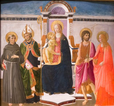 Madonna and Child Enthroned with Saints by Italian School