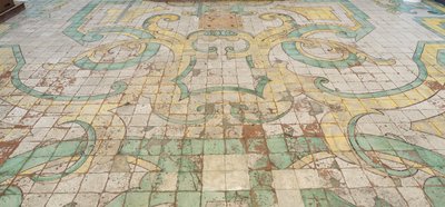 Majolica floor tiles by Italian School