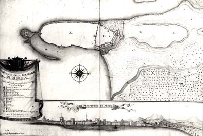 Map of the Fortress at Modon, Morea by Italian School