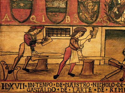 Mariegole (rule book) of Art of Oars (detail), Italy by Italian School