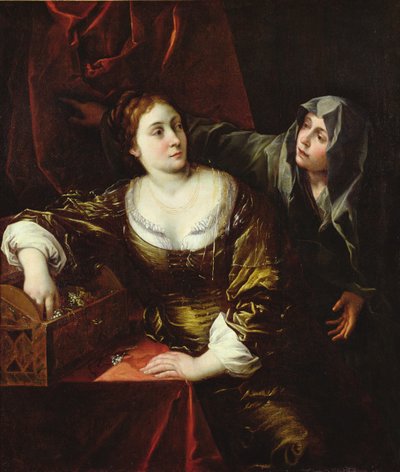 Martha and Mary or, Woman with Her Maid by Italian School