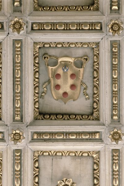 Medici coat of arms, from the soffit of the church by Italian School