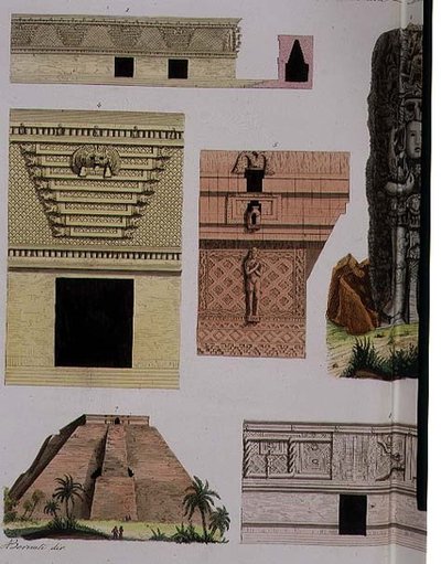 Mexican Antiquities, Architectural Details from Plate 48 of 