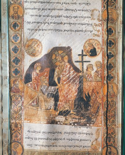 Miniature depicting the Resurrection of Jesus Christ from Exultet I by Italian School