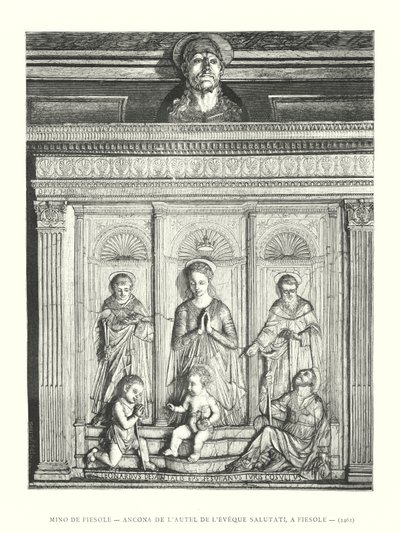 Mino da Fiesole, Altarpiece of Bishop Salutati, in Fiesole by Italian School