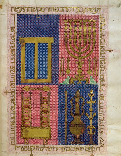 Instruments of the Temple, from the Hebrew Bible by Italian School