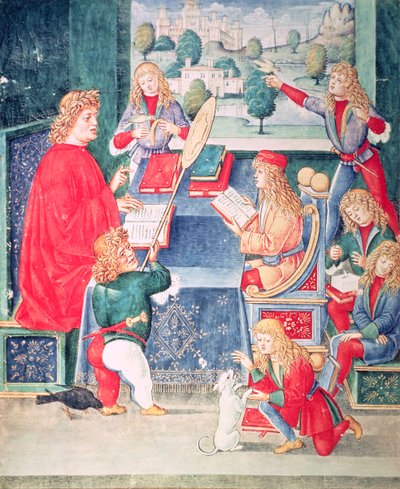 Maximilian Sforza attending to his lessons, Lombard, from 
