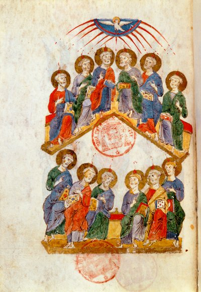 Pentecost, from the Breviary of Monte Cassino by Italian School